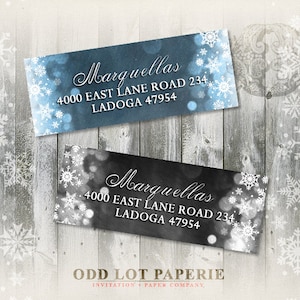 Chalkboard Address Labels DIY Avery Labels for Printing Yourself Winter ...