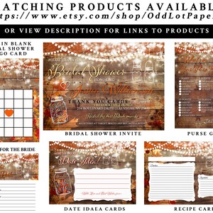 Rustic Fall Leaves Bridal Shower Game What's in your purse Wood PlankBridal Shower Game Instant Download Printable Bridal Shower Game image 3