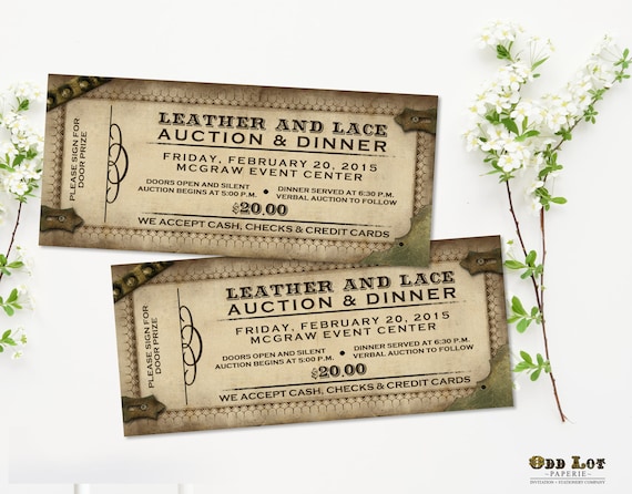 steampunk ticket invitations offbeat