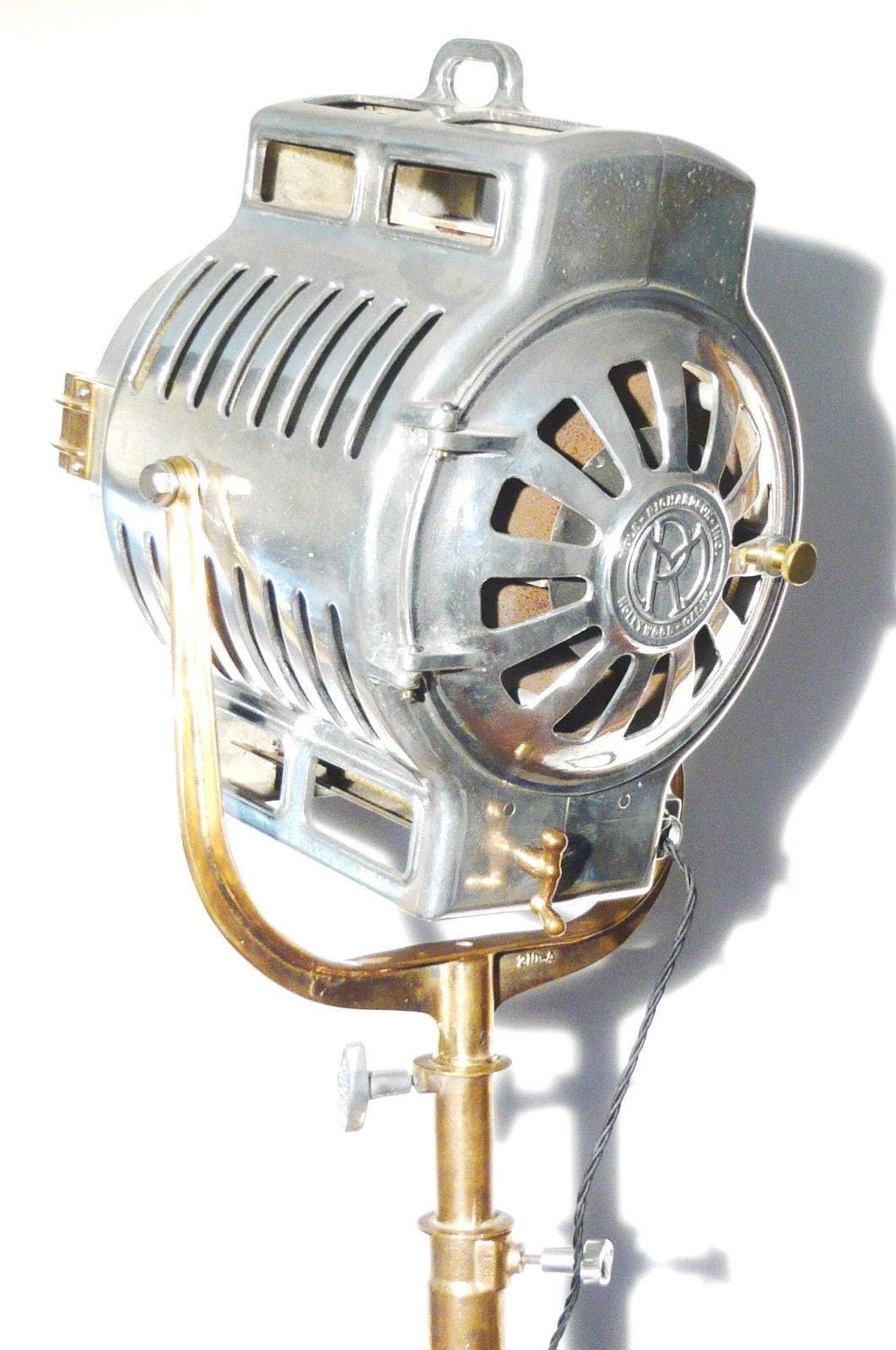Vintage 1930s Mole Richardson Film Light, Restored Industrial