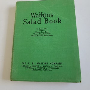 Watkins Salad Book by Elaine Allen 1946 Spiral Bound