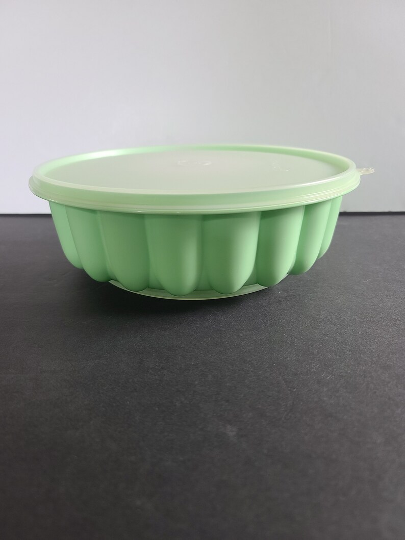 Vintage Tupperware Jello Mold Ring 3 Piece Jadite Green Etsy