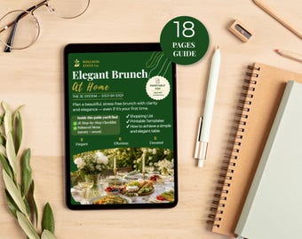 Brunch Planner PDF: At-Home Hosting Guide, Recipes & Editable Canva Templates