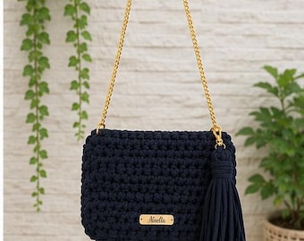 Bolsa Feminina Antonella em Crochê de Luxo