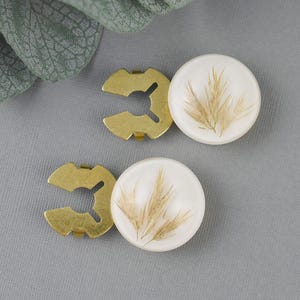 Gemelos de padrino / Botones florales para camisa y blusa / Fundas para gemelos / Botón de clip