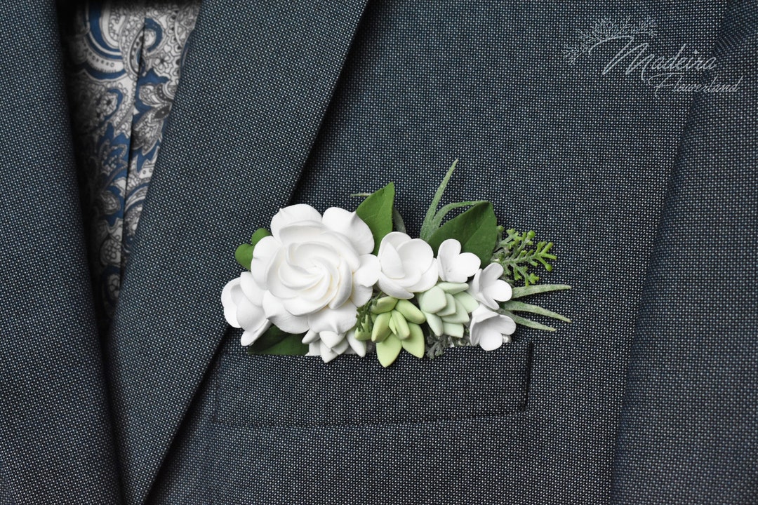Pocket Square Boutonniere Personalized Pocket Square for Men Etsy