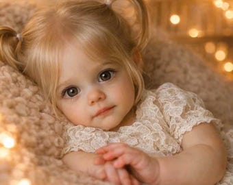 Reborn Baby Girl Doll 60CM Soft Vinyl Silicone, Lifelike Realistic Nursery Collectible Toys