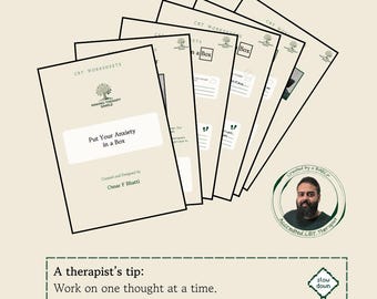 Anxiety Management CBT Worksheet | Reduce Your Worrying Today | Created by a BABCP Accredited CBT Therapist | Worry Tracker
