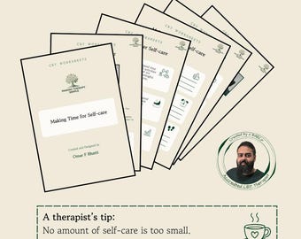 CBT Self Care Planner, Daily Habits for Wellbeing | Created by a BABCP Accredited CBT Therapist | Mental Health Routine | Self-Care Diary