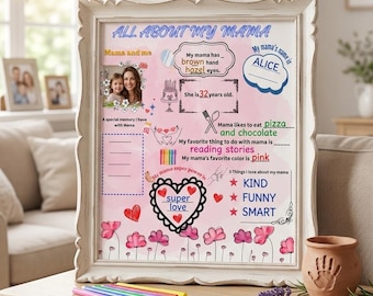 All About Mom, Dad ,Grandpa, Aunt, Interview Printable, Mother's Day Keepsake (Digital Download)