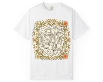 Mom gift, Vintage Mom Floral T-Shirt, Retro Motherhood Graphic Tee