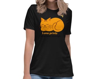 Camiseta con diseño de gato adorable para mujer, camiseta para amantes de los gatos