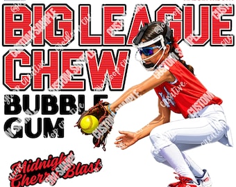 Retro Baseball PNG Design | Big League Style, Vintage Print (Digital Download)