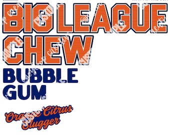 Big League Chew Style PNG Design | Retro Baseball Design