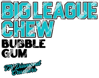 Custom Color League Chew Team Photo PNG Frame | Retro Baseball Softball Design