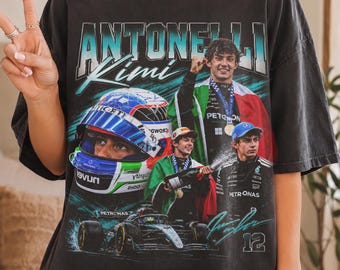 Camiseta estilo pirata vintage de Kimi Antonelli de los años 90