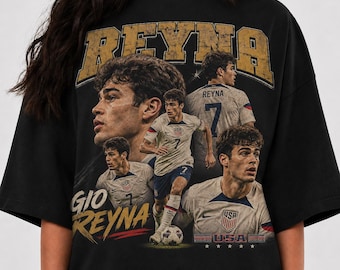 Camiseta estilo años 90 de Gio Reyna, selección de fútbol de EE. UU. (2026), estilo pirata.
