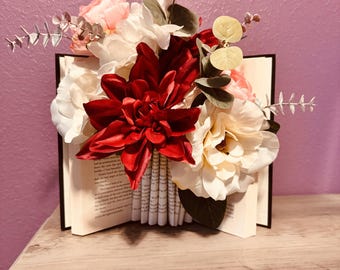Upcycled book vase