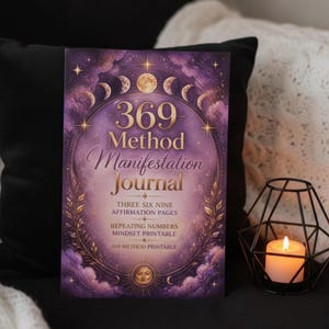 Manifestation Wall Vision Board, 369 Method Journal, Law of Attraction Workbook