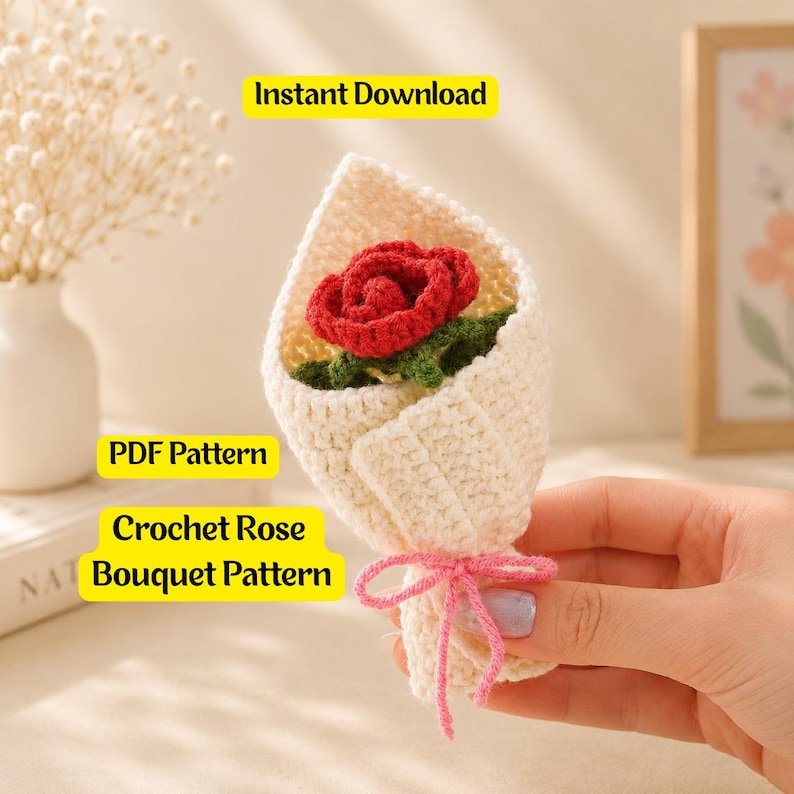 Crochet Rose Bouquet Pattern