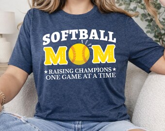 Mamma di softball PNG, Crescere campioni, Design retrò per mamme sportive (Download digitale)