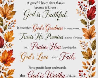 Grateful Heart Thanksgiving Card