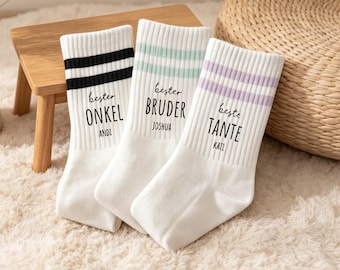 Custom Monogram Socks,Personalized Initial & Name Socks,Color Stripe Crew Socks,Custom Gift for Family, Bridesmaids,Groomsmen,Wedding Favors