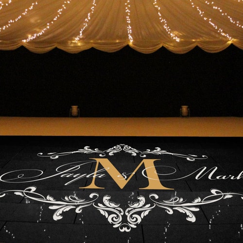 Wedding Dance Floor Decal Wedding Floor Monogram Vinyl Floor Etsy