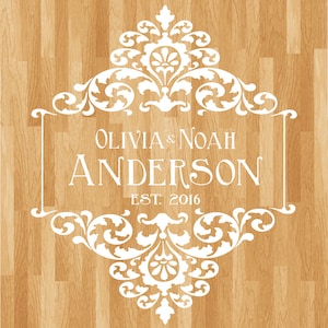 Wedding Decor, Dance Floor Decal, Wedding Floor Decal, Wedding Monogram Decal, Vinyl Floor Decal, Wedding Decoration
