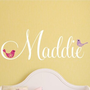 Personalzed Bird Vinyl Name Wall Decal for Room/nursery/party Decor or ...