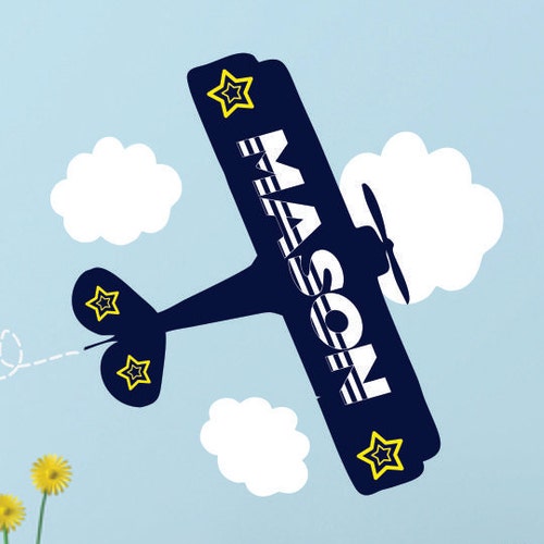 Airplane Decals Planes Vinyl Wall Decals Planes Decals Kids Etsy