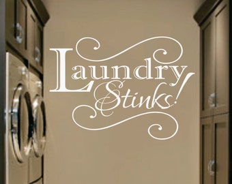 Calcomanía "Lavandería Apesta": Decoración de Pared para Lavandería