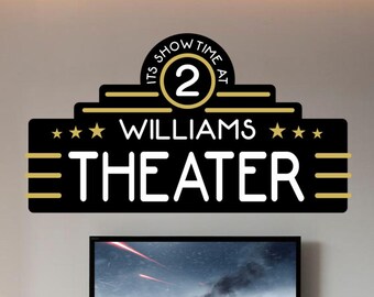 Personalized Home Theater Decal: Custom Movie Room Decor
