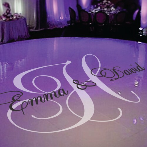 Dance Floor Decal Wedding Wedding Floor Monogram Vinyl Floor Etsy