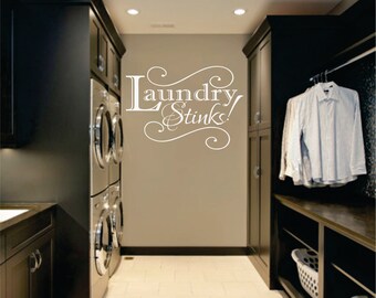 Metal Laundry Wall Sign-Laundry Stinks