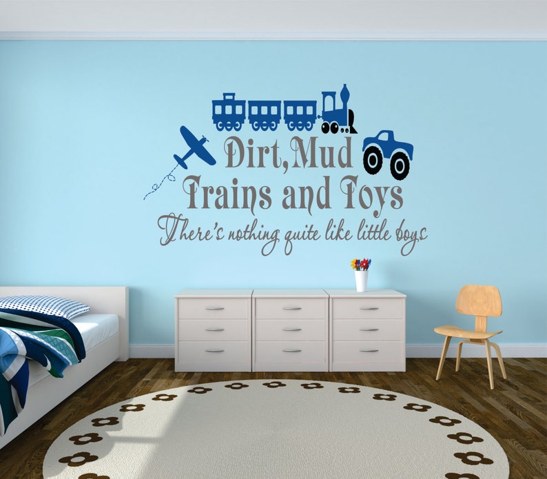 Airplane Wall Decal Nursery Plane Airplane Decor Truck Wall Etsy