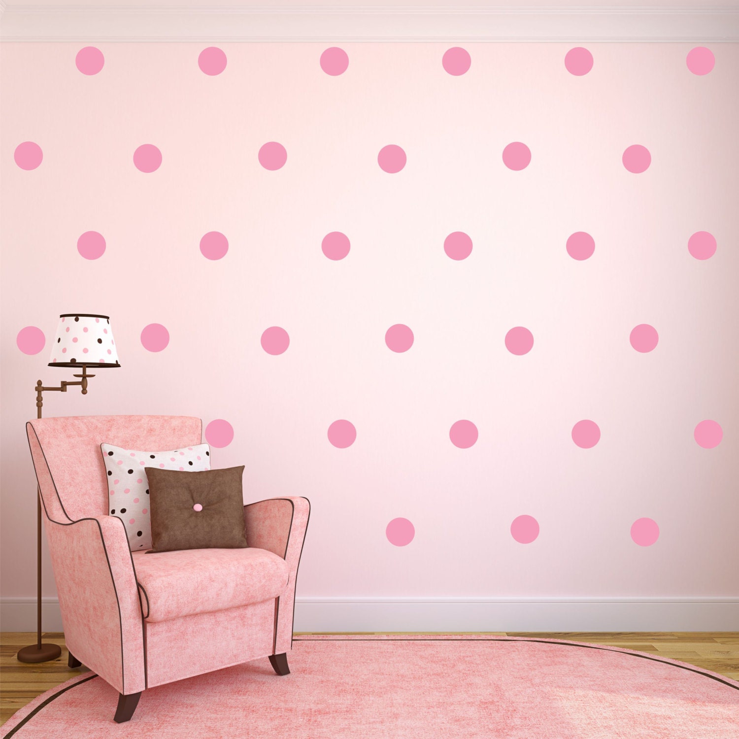 Polka Dot Decals Polka Dot Wall Decor Polka Dot Wall Stickers Etsy