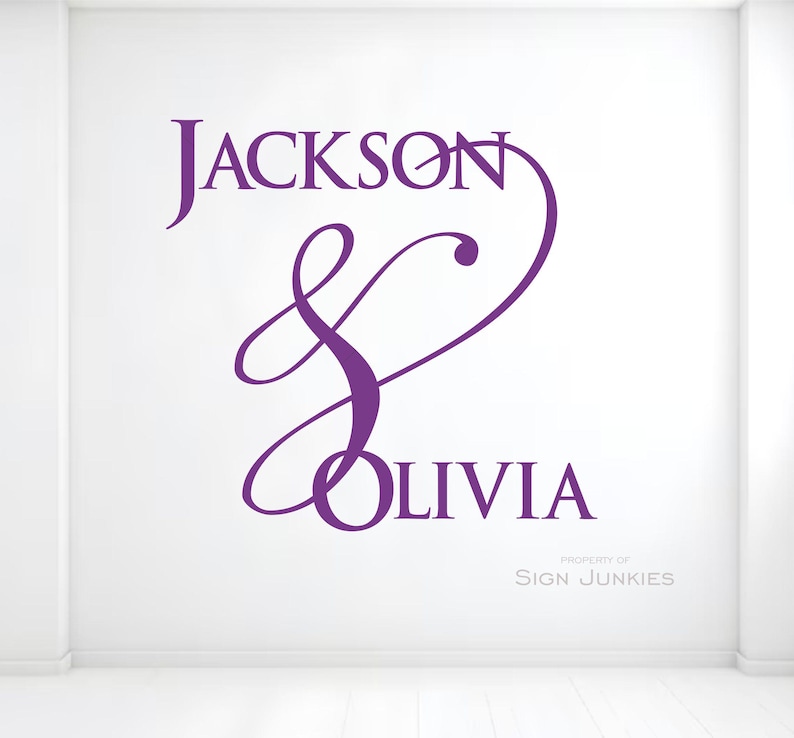 Custom Wedding Monogram Floor Decal: Personalized Vinyl Dance Floor Sticker image 6