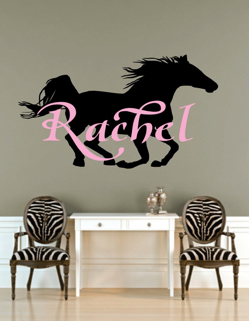 Horse Wall Decal Horse Decor Personalized Horse Horse Art Etsy