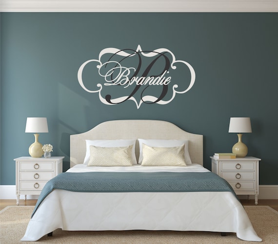 Monogram wall decal sale
