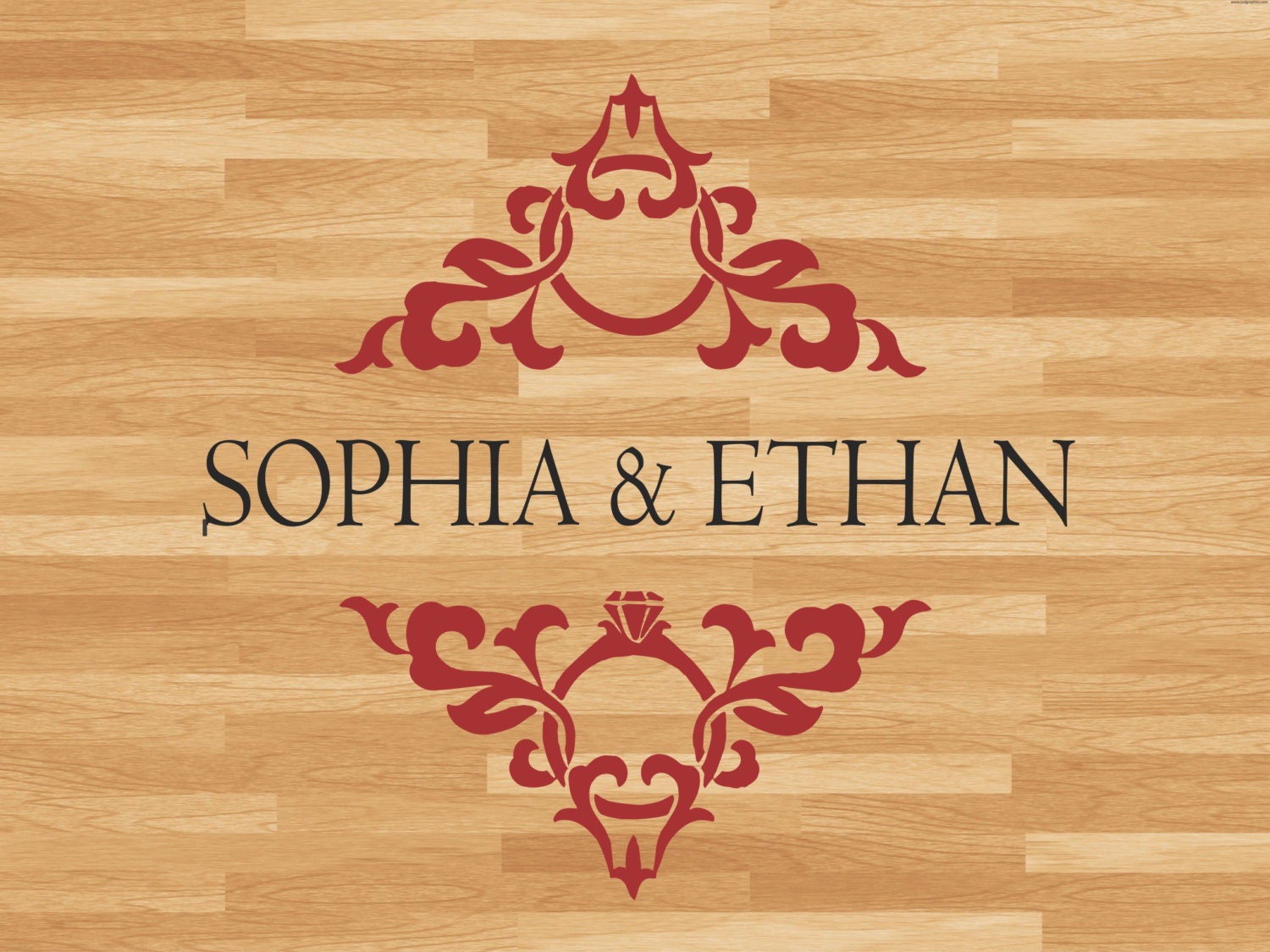 Wedding Dance Floor Decal Wedding Floor Monogram Vinyl Floor Etsy