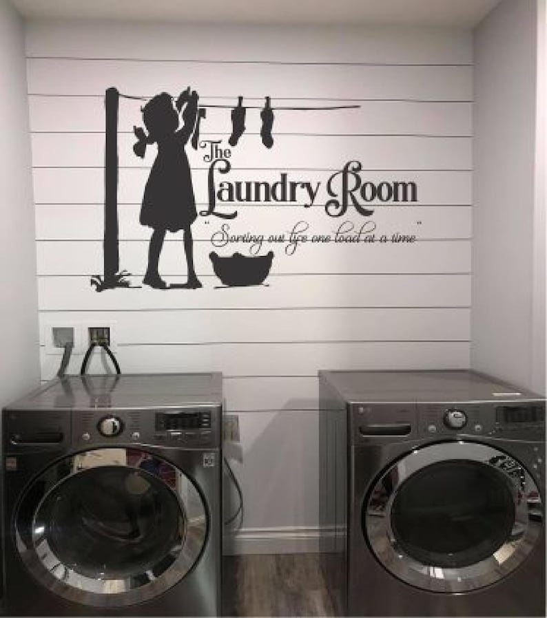 Laundry Sign Decal - Perfect Laundry Room Decor and Wall Art  "The Laundry Room - Sorting out life one load at a time."