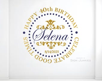 Personalized Birthday Dance Floor Decal: Custom Party Decor