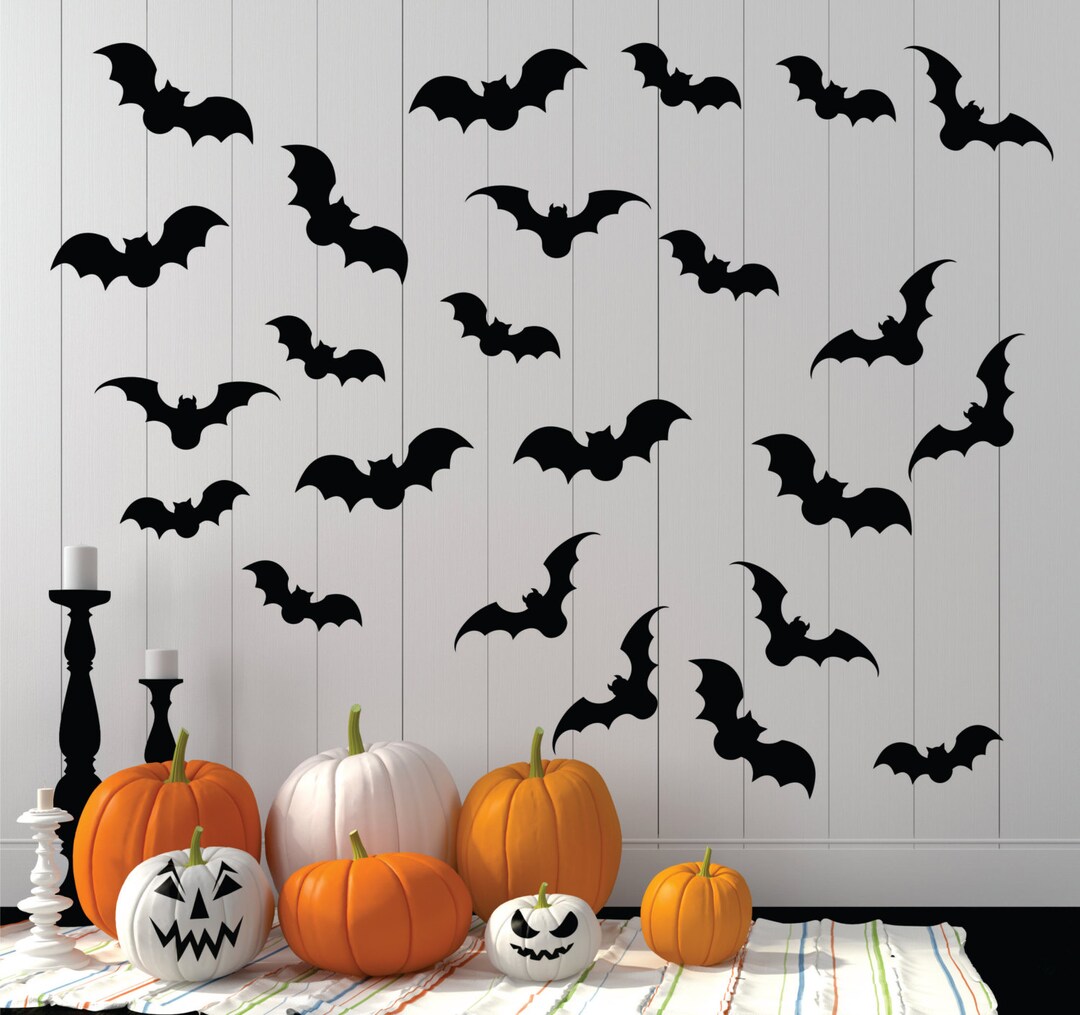 Halloween Decal Halloween Wall Decal Bat Decal Bat Wall - Etsy