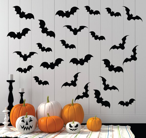 Halloween Decal Halloween Wall Decal Bat Decal Bat Wall | Etsy