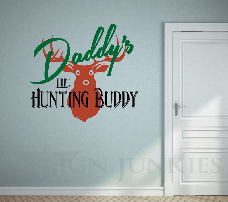 Boy Girl Bedroom Hunting Wall Decal Vinyl Hunter Decor Daddy S Little Buddy With Deer Nursery Decals Murals Home Living Minyamarket Com - Hunting Wall Decals For Nursery
