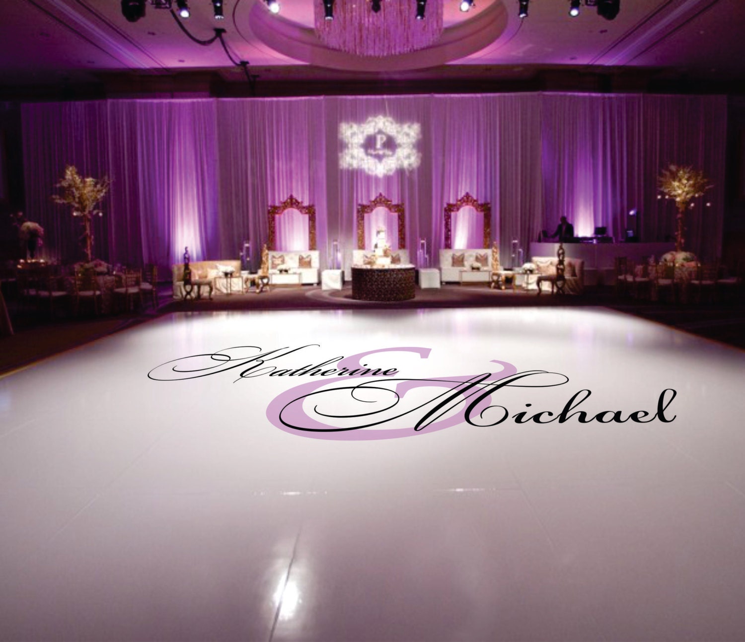 Dance Floor Decal Wedding Wedding Floor Monogram Vinyl Floor Etsy