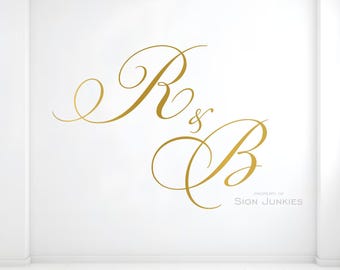 Wedding Dance Floor Decal: Personalized Monogram Reception Decor