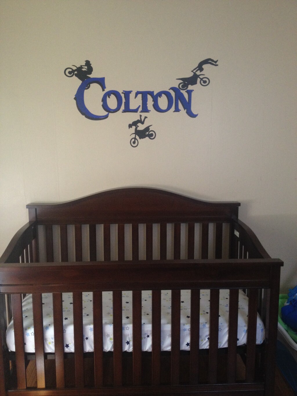 Motocross Decor Dirt Bike Wall Decal Personalized Boys Etsy