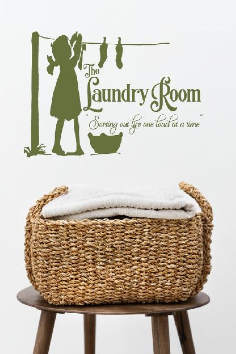 Laundry Sign Decal - Perfect Laundry Room Decor and Wall Art  "The Laundry Room - Sorting out life one load at a time."